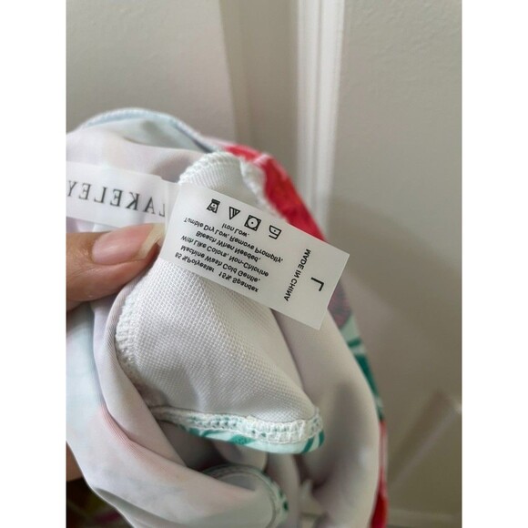 NEW Women L PINK Swim Skirt Swimwear Lake Pool FLORAL BIRDS TROPICAL Coastal - Picture 7 of 7